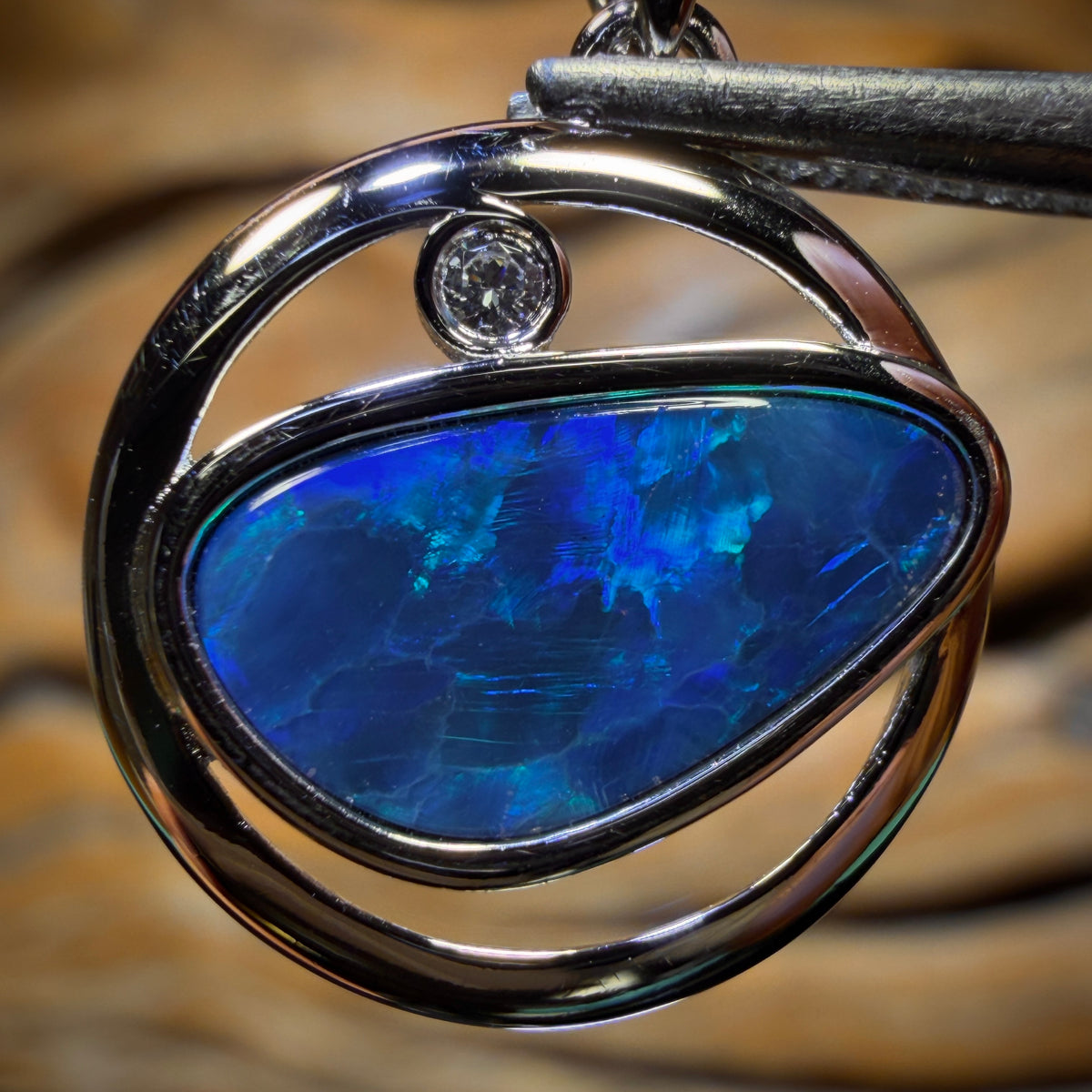Sterling Silver - Queensland Boulder Opal Doublet Pendant