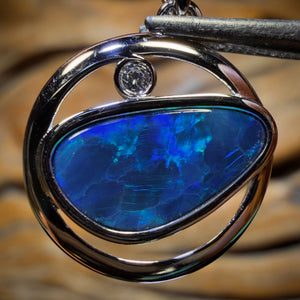 Sterling Silver - Queensland Boulder Opal Doublet Pendant