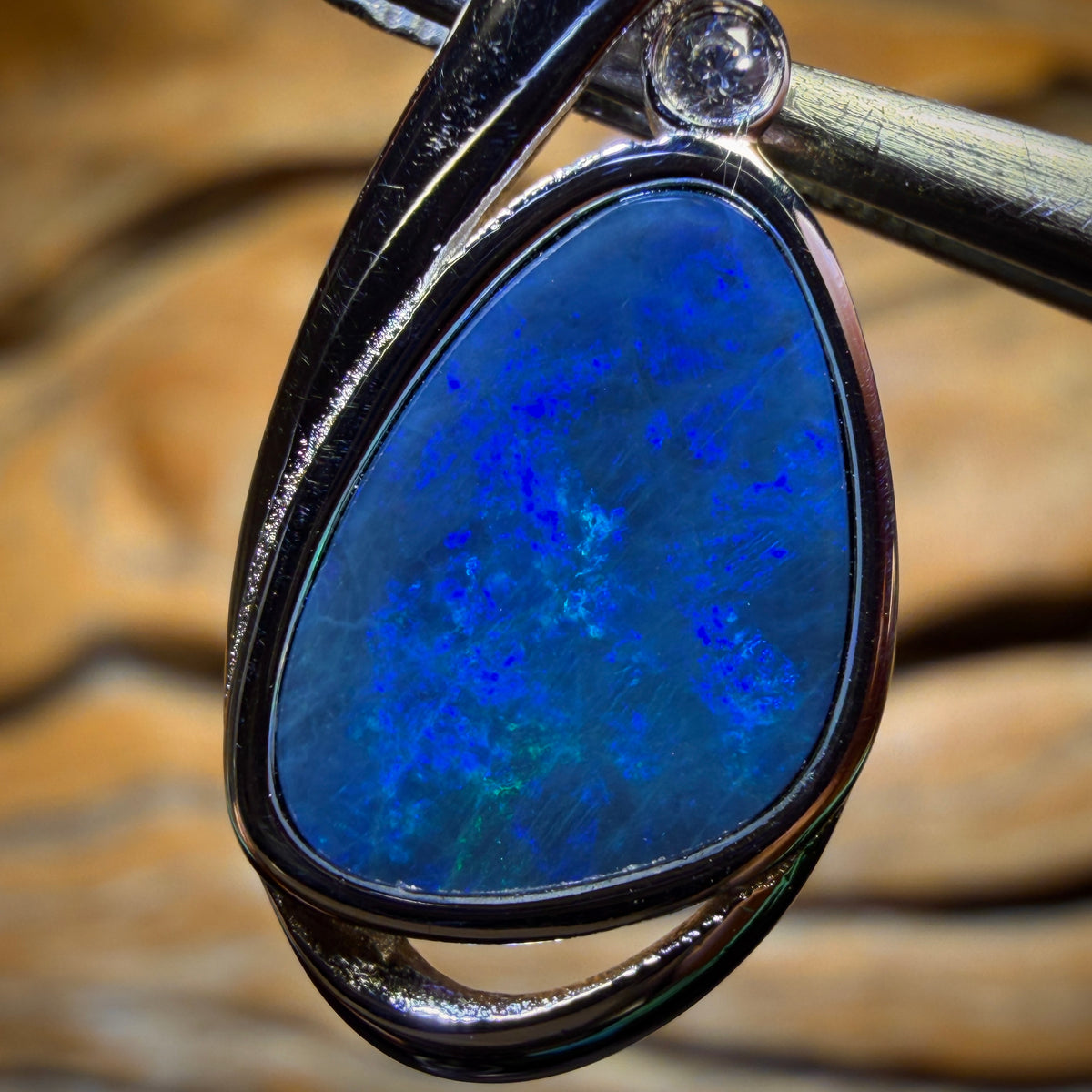 70% Off Card! Sterling Silver - Queensland Boulder Opal Doublet Pendant