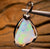 18k White Gold - Solid South Australian Opal Pendant - Opal Whisperers