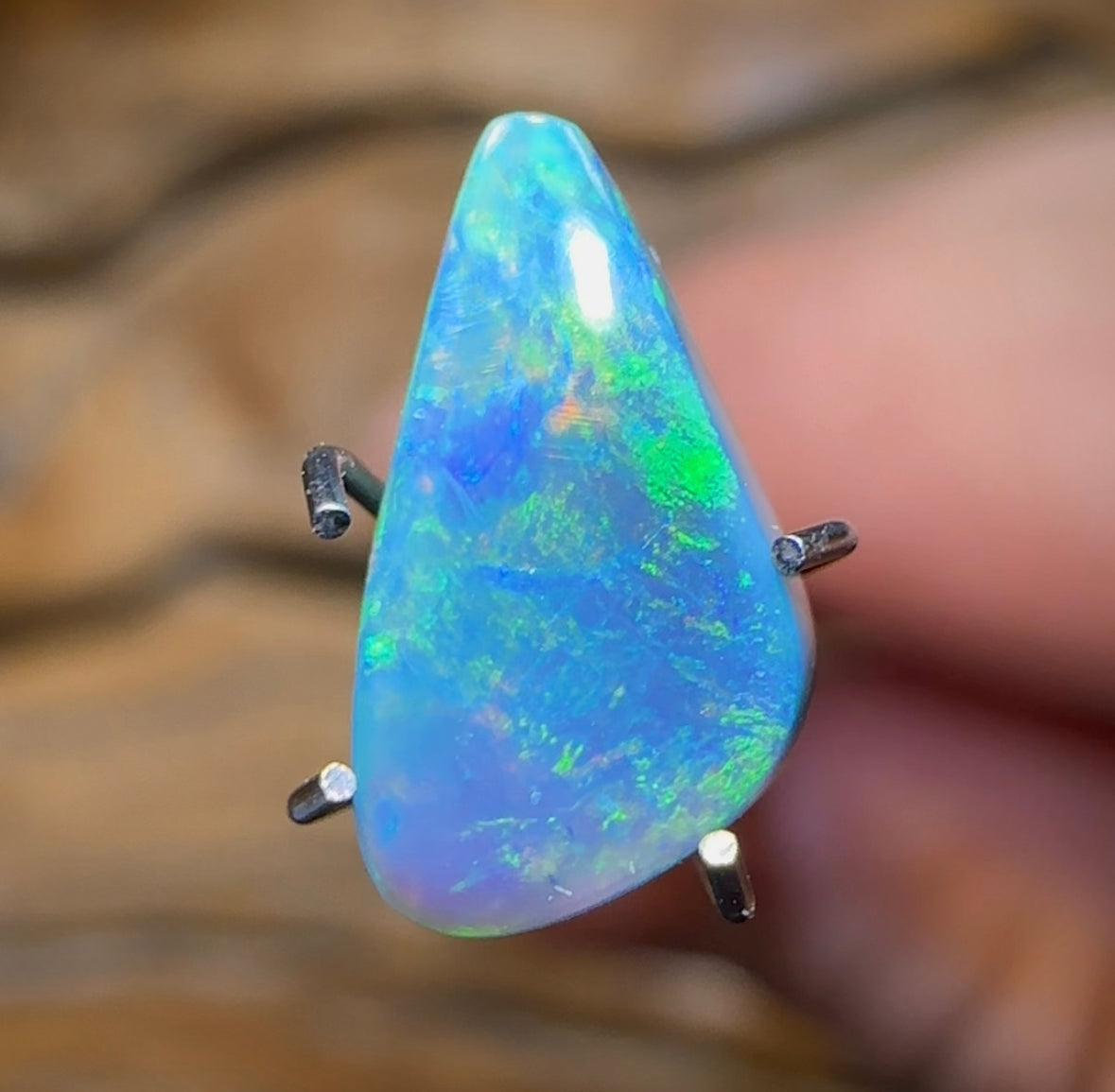 1.3cts - Lightning Ridge Semi Black Opal - Opal Whisperers