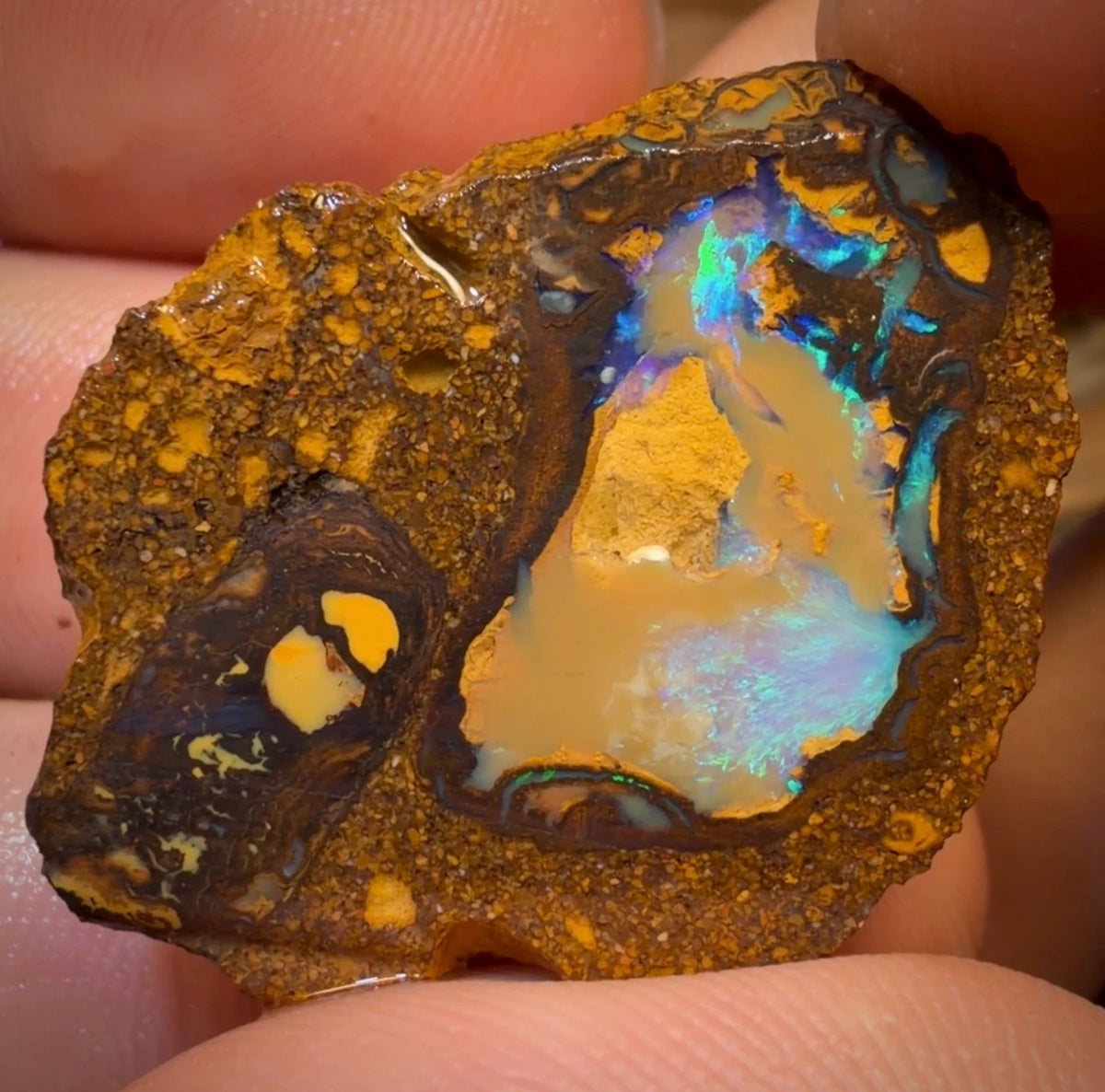 TGIF 88.6cts - Yowah Nut Partial Crystal Centre Rough Specimen Pair