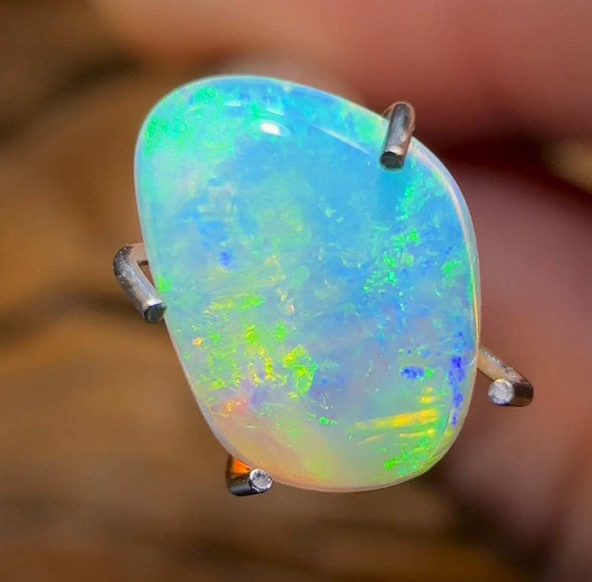 0.9cts - “Minty” Lightning Ridge Crystal Opal - Opal Whisperers