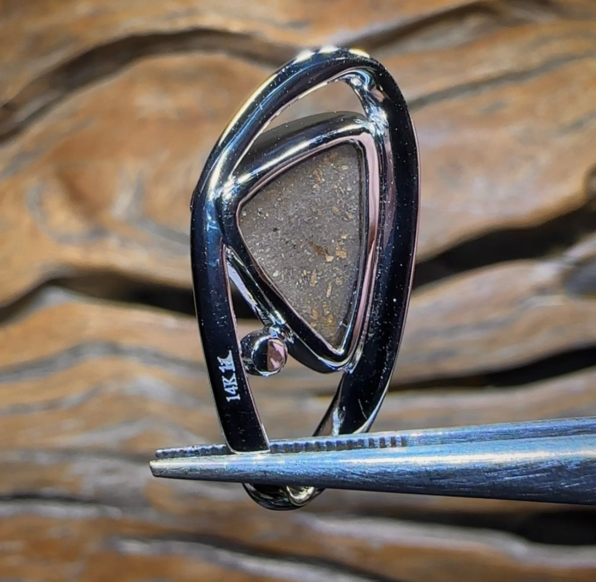 14k White Gold - Queensland Boulder Opal Doublet Pendant - Opal Whisperers