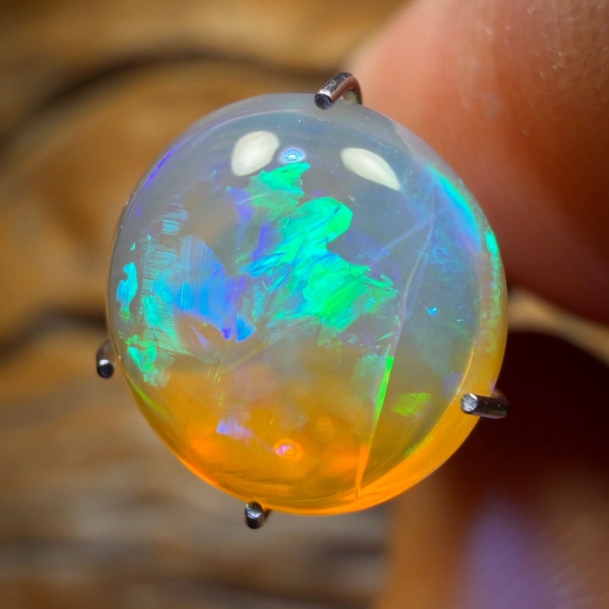 Opale cristalline Alex Auction 2,9 carats – Australie du Sud (Andamooka)