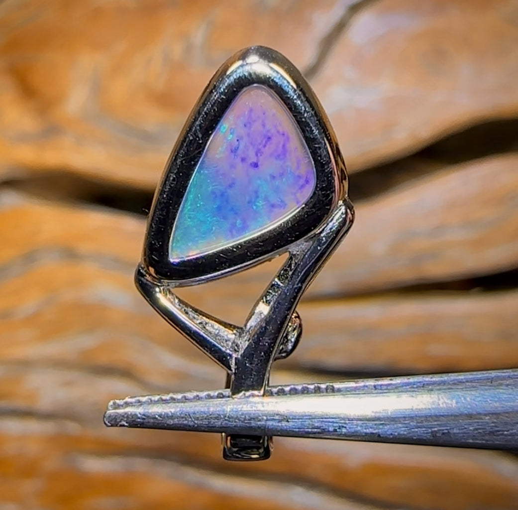 Sterling Silver - Solid South Australian Crystal Opal Pendant