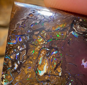 44.1cts - Double Sided Australian Boulder Opal TRIBAL - Opal Whisperers