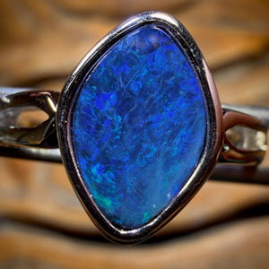 Sterling Silver - Queensland Boulder Opal Doublet Ring