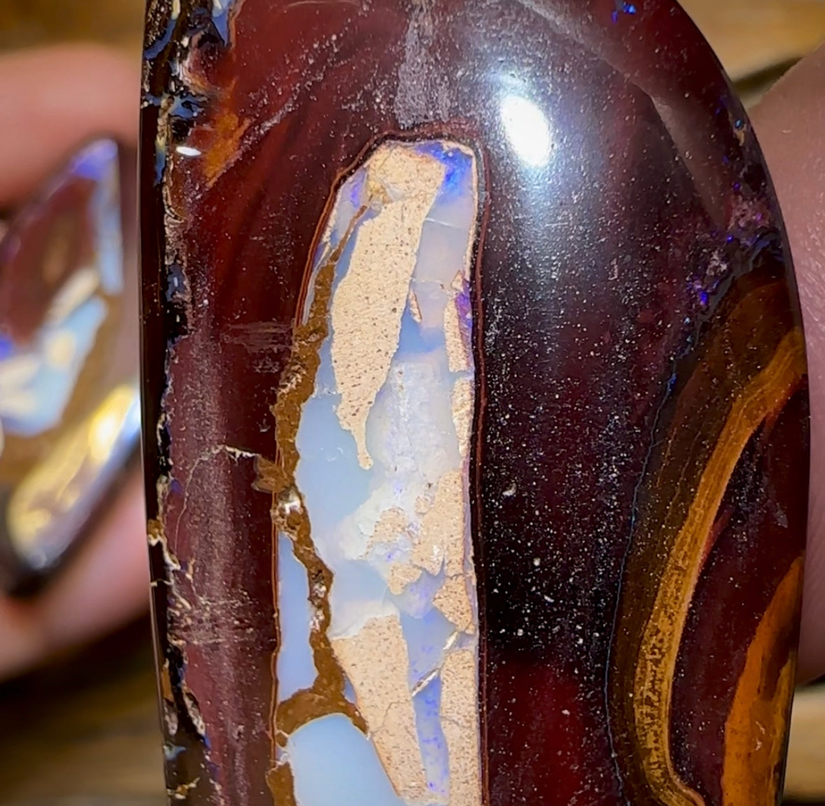 The 208cts - Yowah Nut Kernel Australian Opal Rub Pair. Double Double Sided - Opal Whisperers