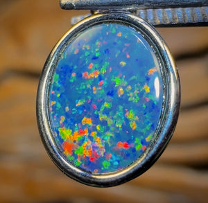 “Classic” Sterling Silver - Queensland Boulder Opal Doublet Pendant