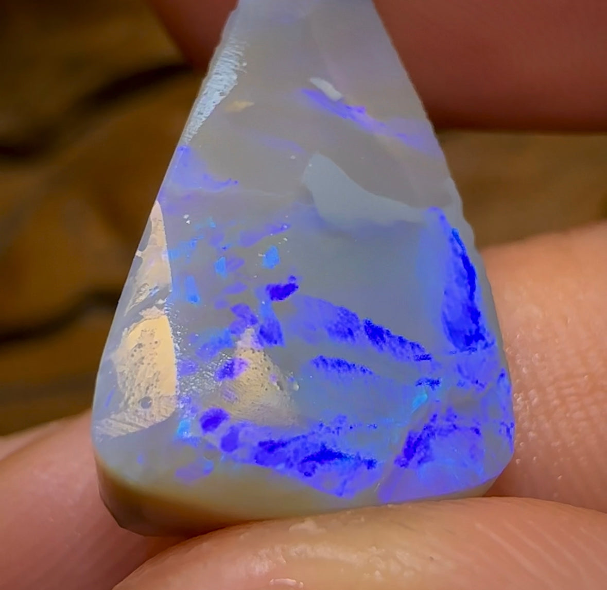 12.1cts - Lightning Ridge Dark Opal Rub - Opal Whisperers