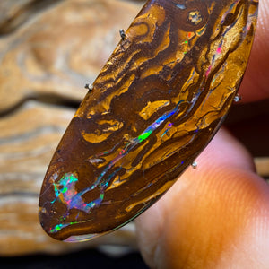 14.9cts - Yowah Nut Opal. Red Multicolour