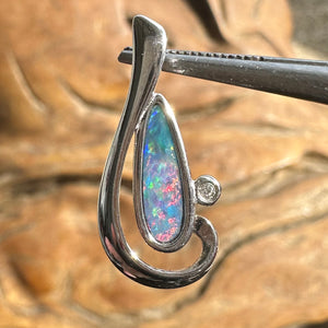 St. Silver Doublet Opal Pendant - Hand Made - Opal Whisperers