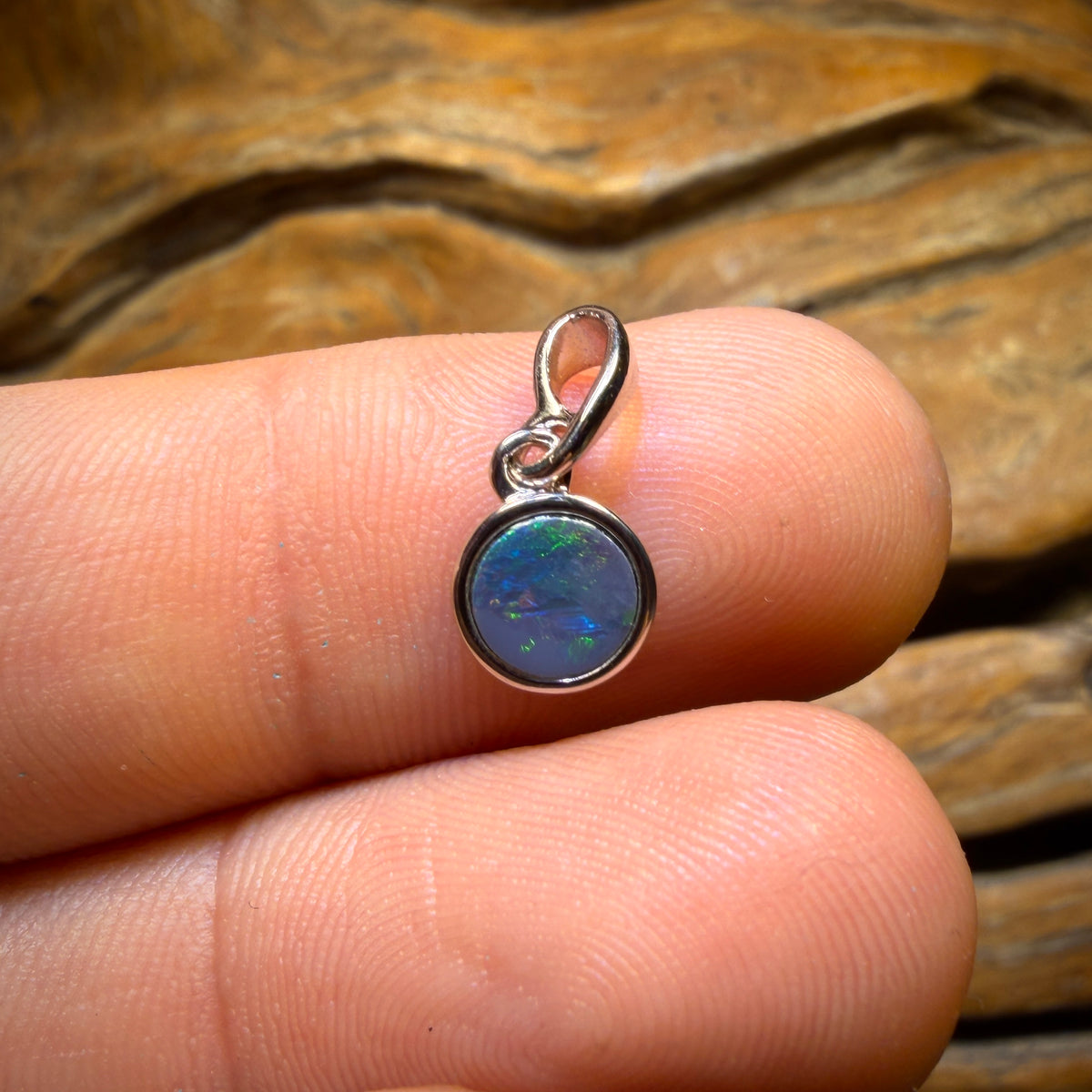 WILDCARD! Sterling Silver - Queensland Boulder Opal Doublet Pendant. Classic Best Seller