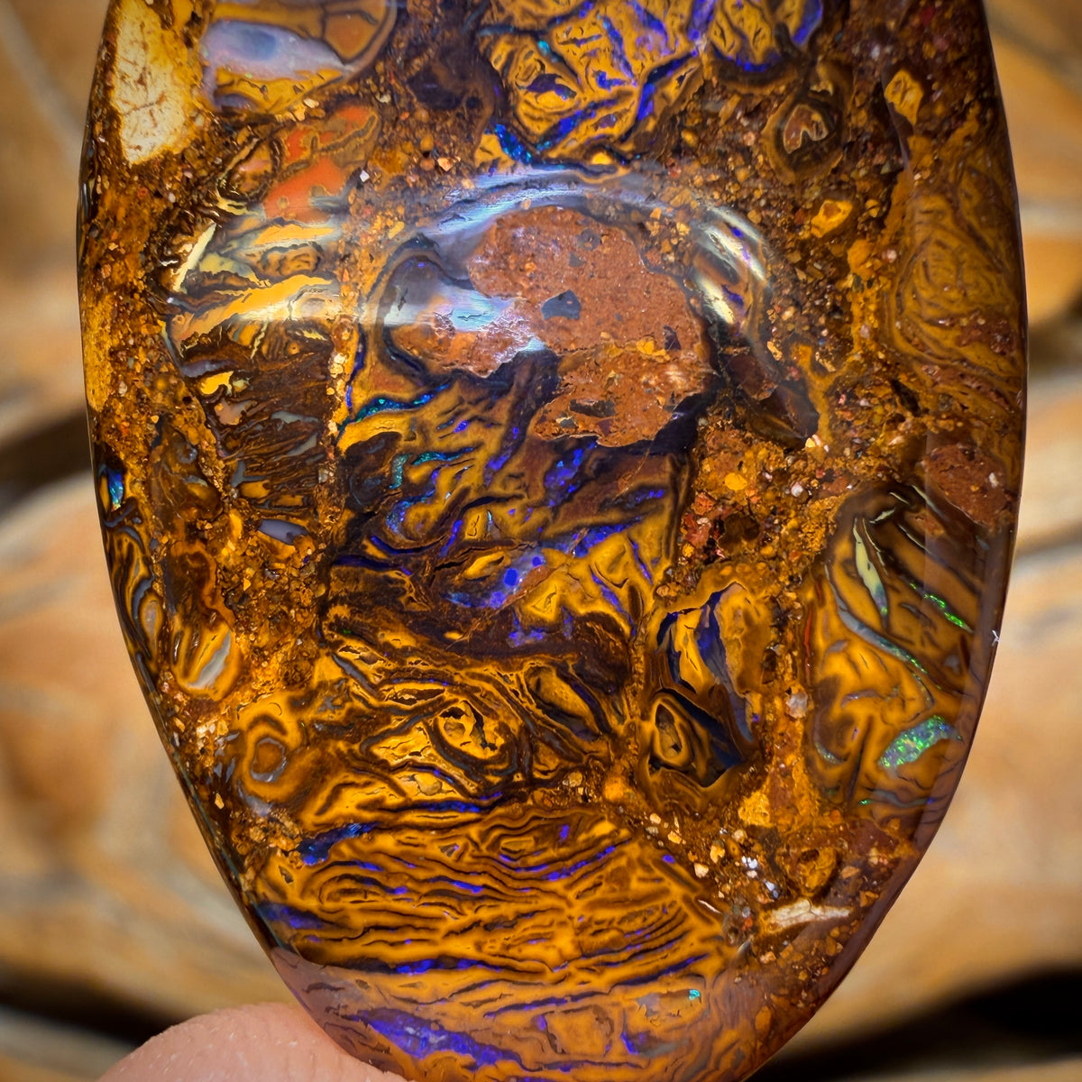 48.9cts - Tribal Yowah Nut Opal. Double Sided