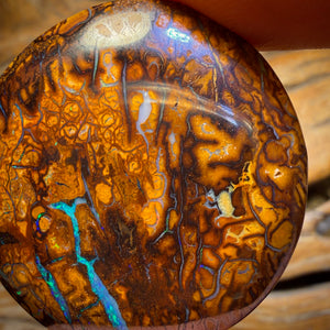 109.4cts - “Wale Migration” Large Tribal Yowah Nut Opal Picture Stone, Australian Opal