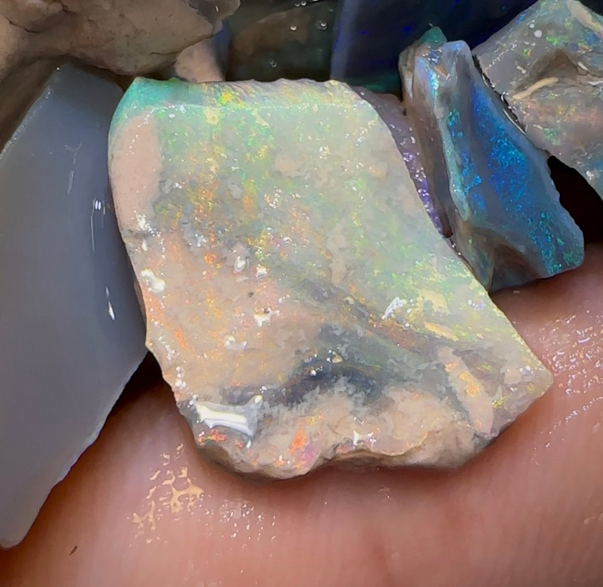125.3cts - 30+ Lightning Ridge Crystal, Dark and Black Opal Rough Parcel - Opal Whisperers