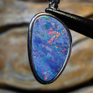 HDW Sterling Silver - Queensland Boulder Opal Doublet Pendant