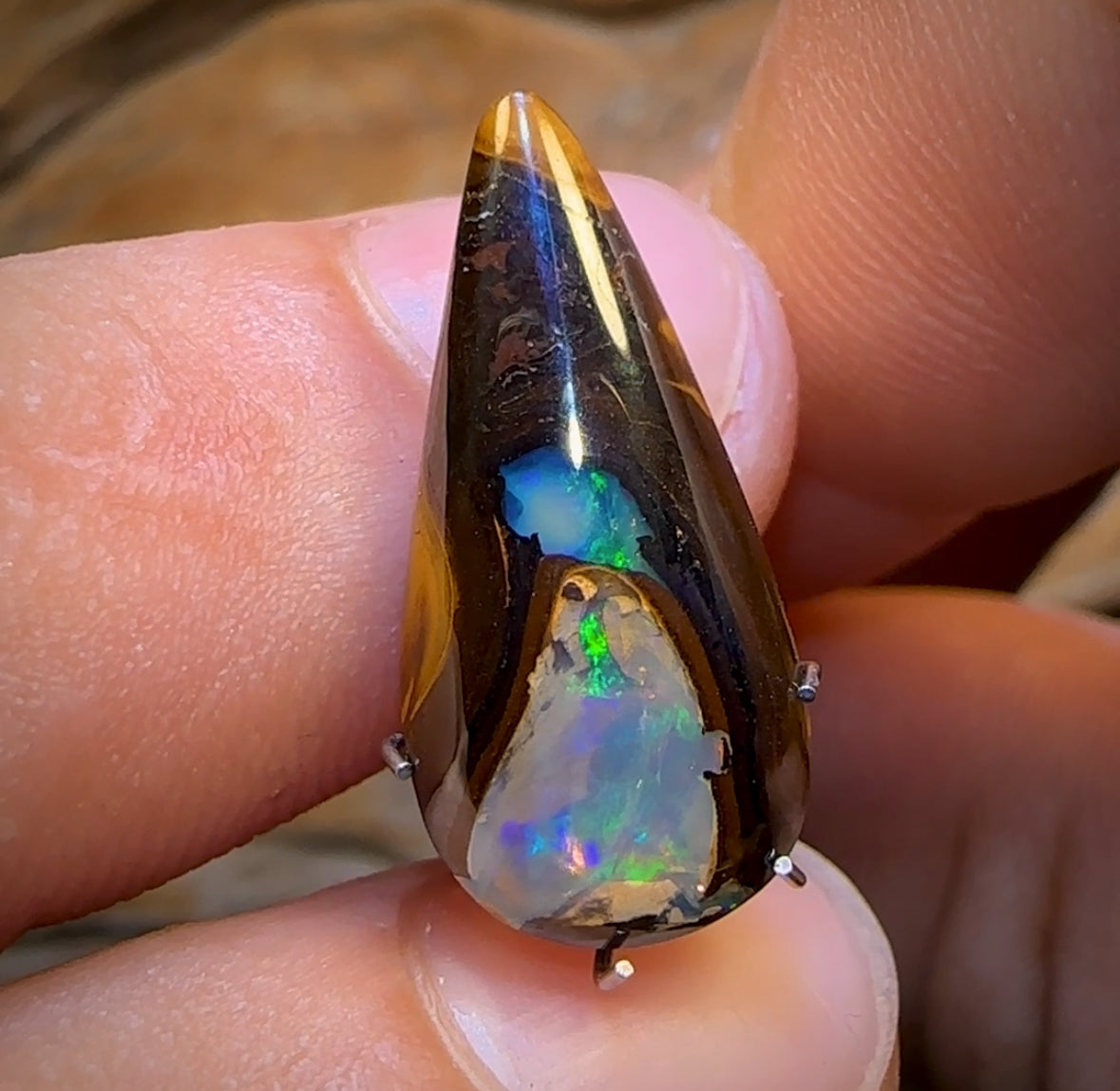 7.8cts - RARE Yowah Nut Crystal Centre Opal