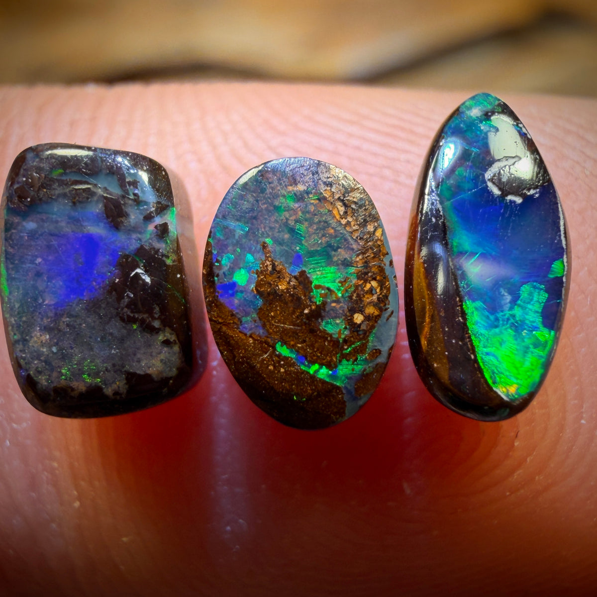 2.6cts - 3x Australian Boulder Opal’s. Wholesale Parcel