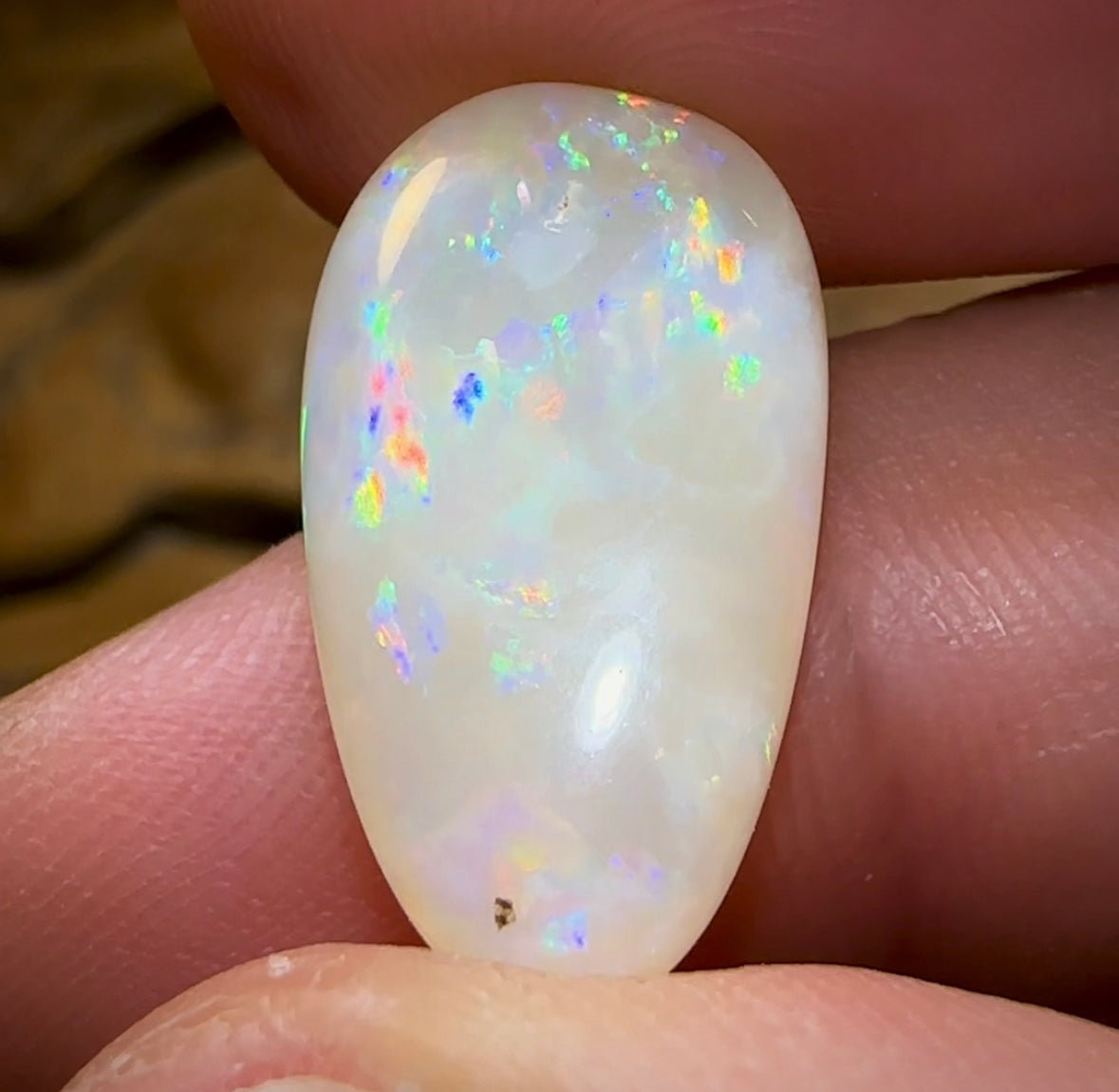 7.5cts - South Australian White Opal, Double Sided - Opal Whisperers
