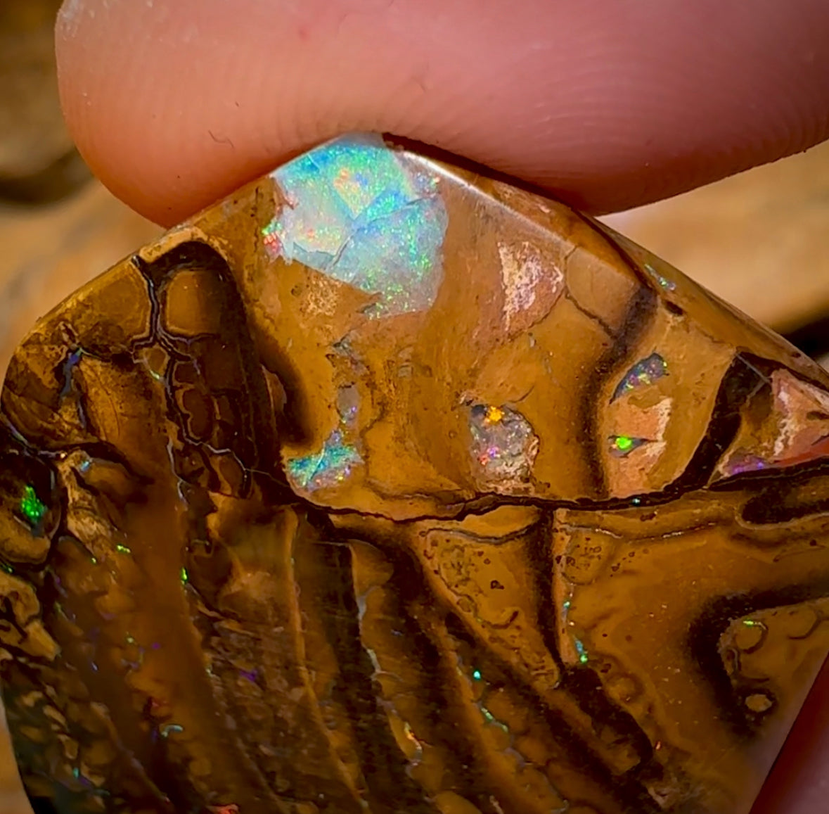 84.4cts - Big Double Sided Australian Boulder Opal. Yowah Tribal Bargain - Opal Whisperers