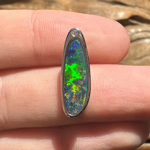 St. Silver Doublet Opal Pendant - Hand Made - Opal Whisperers