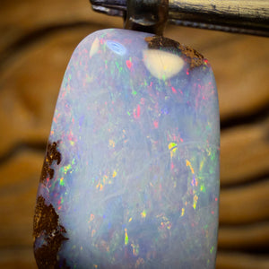 Solid Queensland Boulder Seam Opal Pendant