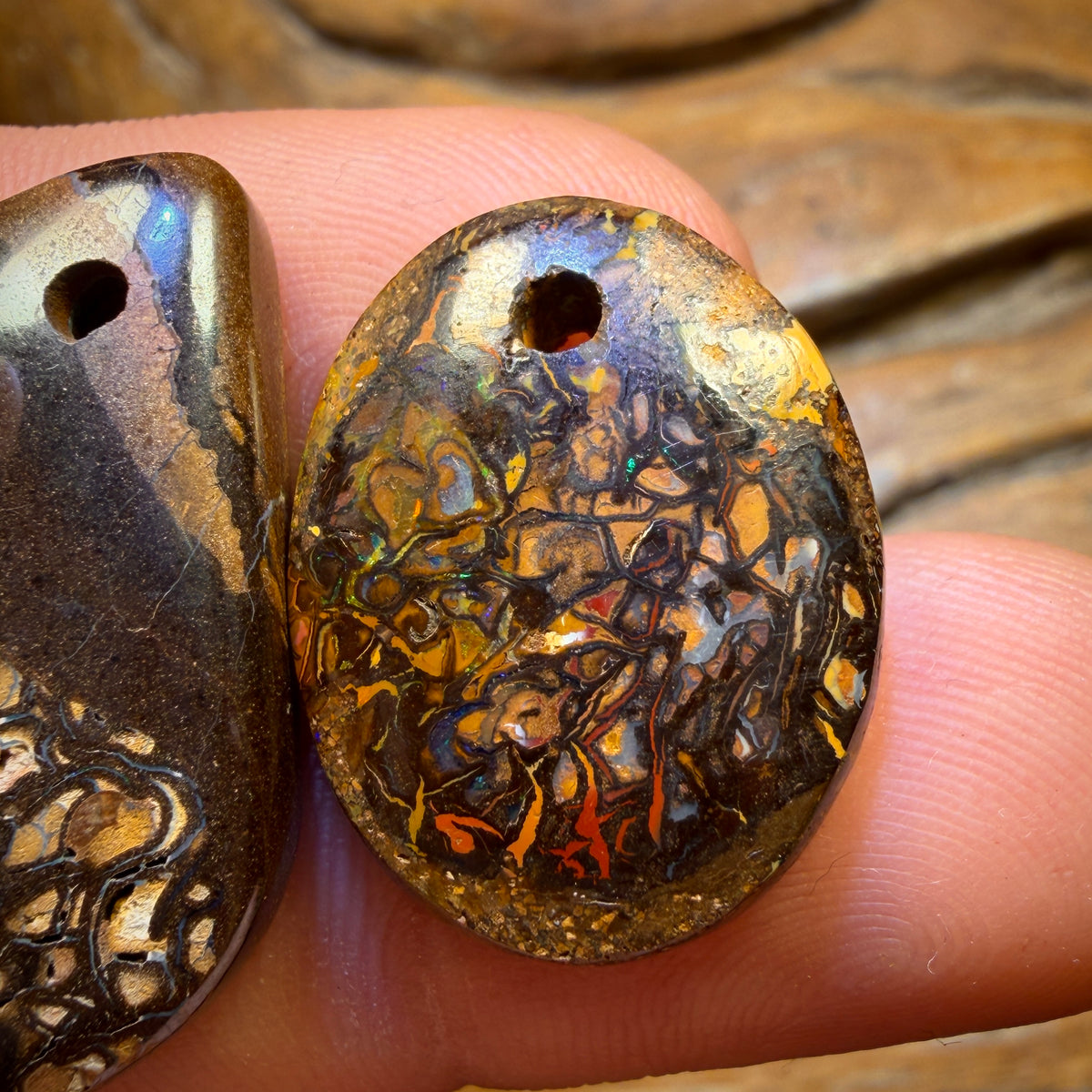 83.2cts - 3x Drilled Queensland Boulder Opals. BARGAIN Wholesale Parcel