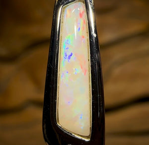 Sterling Silver - Solid South Australian Crystal Opal Pendant - Opal Whisperers