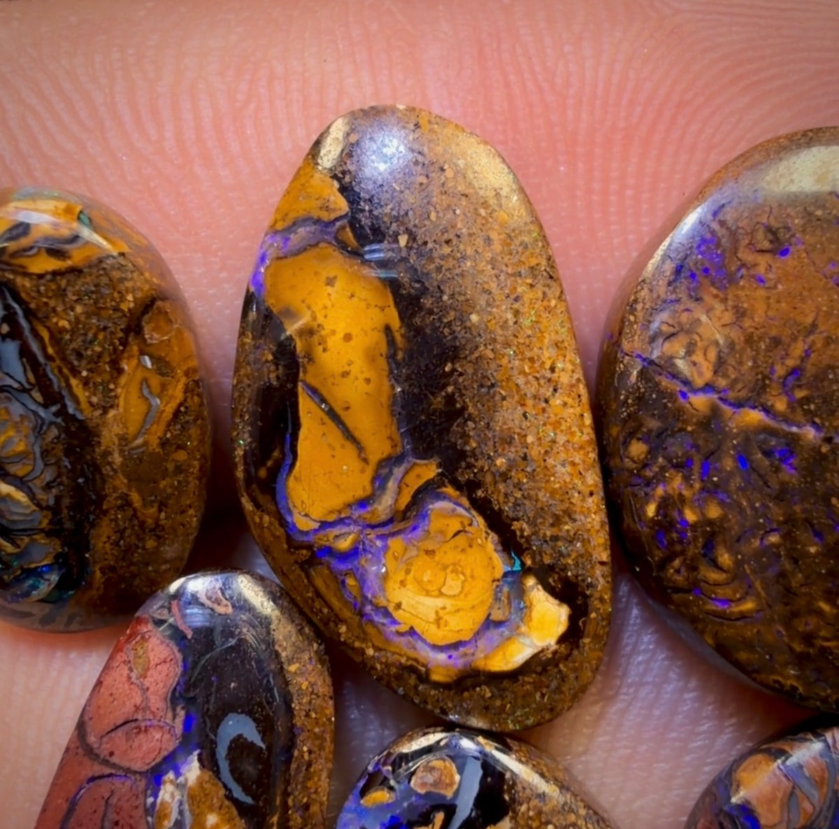 🔒 36.8cts - 6x Australian Tribal Boulder Opal’s. Wholesale Dealers Parcel