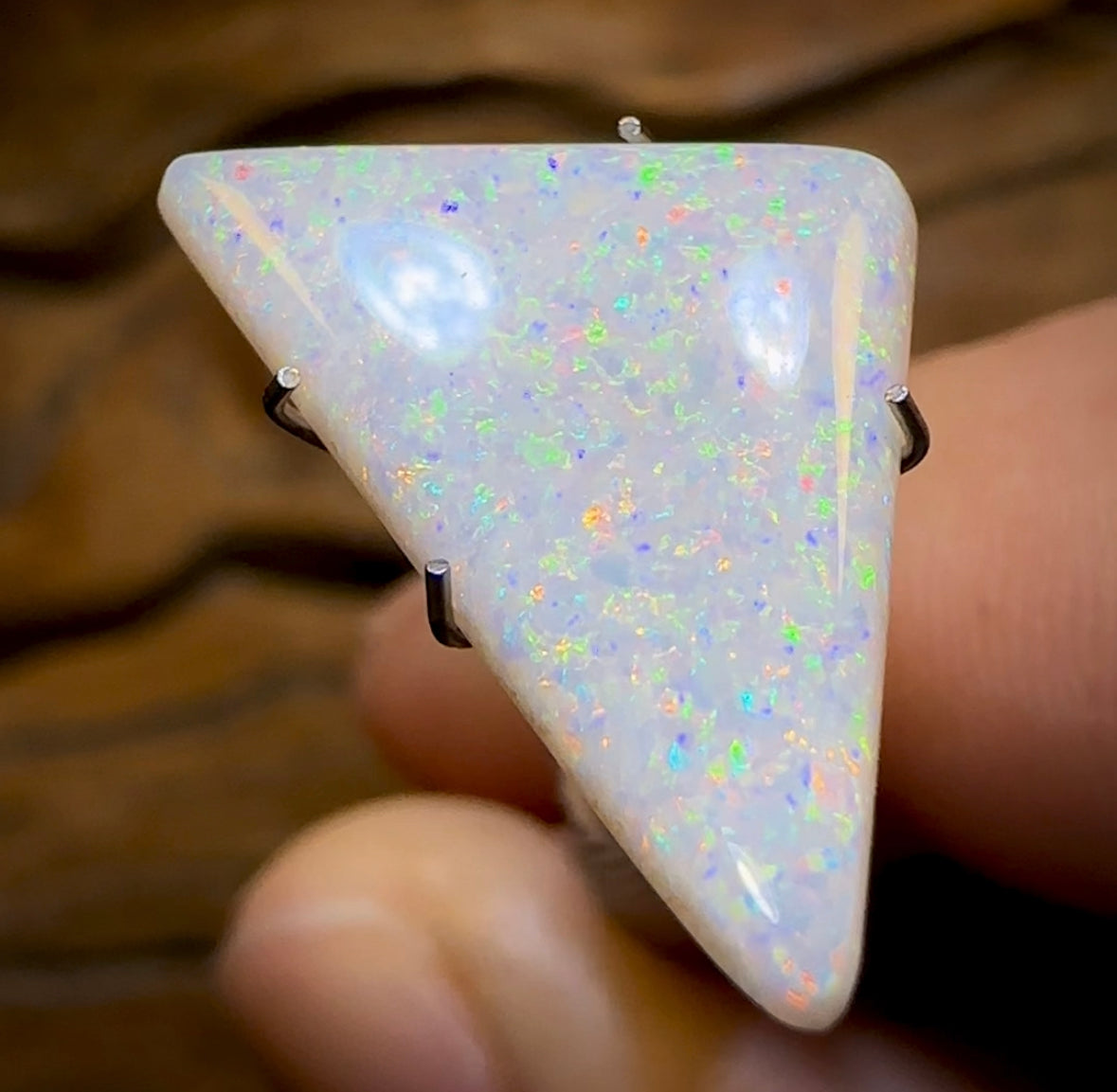 3.1cts - South Australian White Opal from Coober Pedy. Double Sided - Opal Whisperers