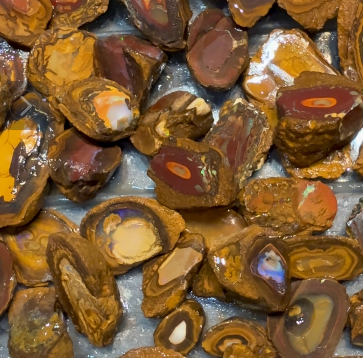 Isaac Choice 6 x Jojo Yowah Nut Opal Slices. New  Price Bargain in Bulk