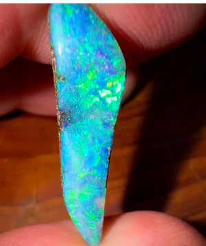 6.65cts - Bright Green, Solid Boulder Opal - Opal Whisperers