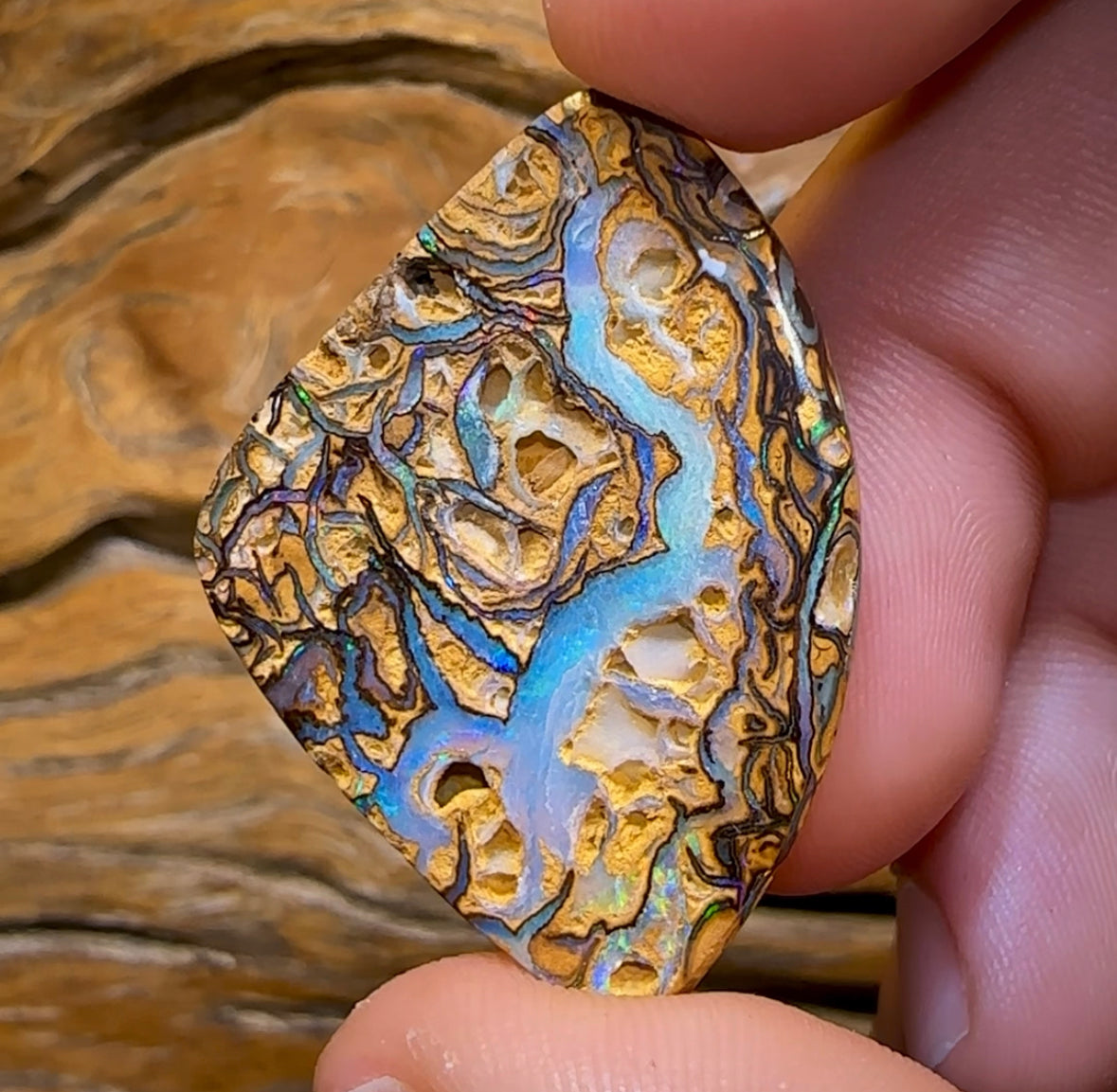42.7cts - Yowah Nut Tribal Opal. Australian Boulder Opal - Opal Whisperers
