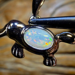 Sterling Silver - Solid South Australian Crystal Opal Pendants Red / Multi. BULK LISTING