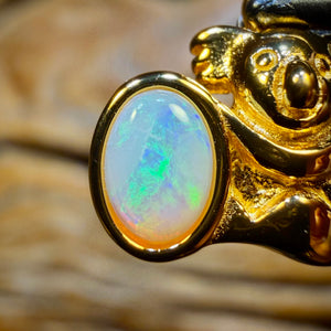 Sterling Silver Gold Plated - Solid South Australian Crystal Opal Pendants Blue / Green. BULK LISTING