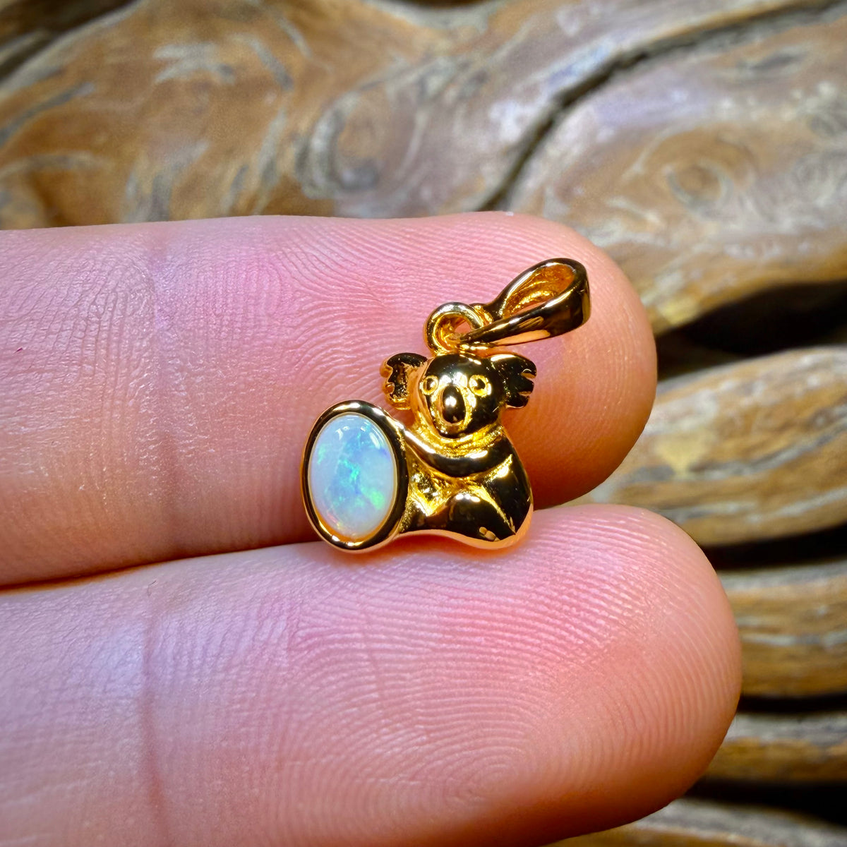 Sterling Silver Gold Plated - Solid South Australian Crystal Opal Pendants Blue / Green. BULK LISTING