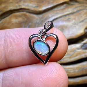 TGIF Sterling Silver - Solid South Australian Crystal Opal Pendant