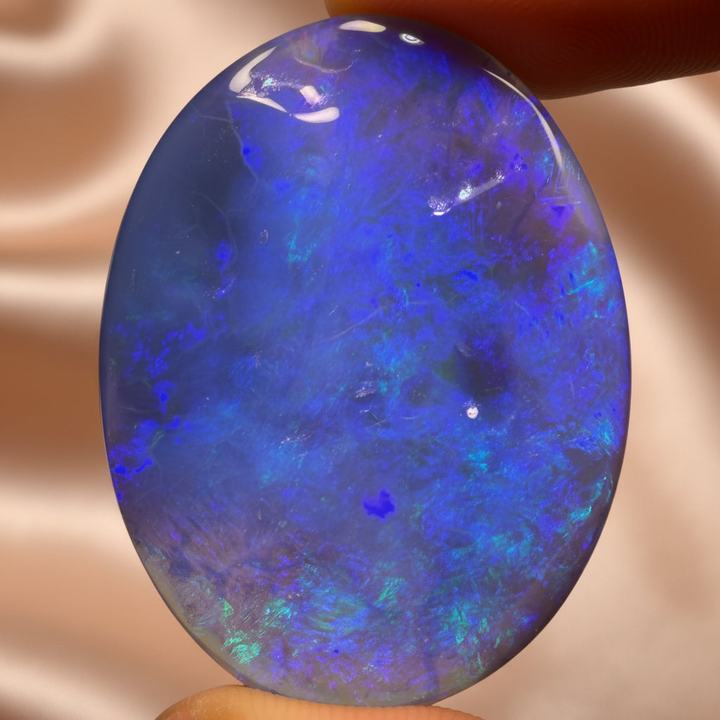 Opal Whisperer’s SET IN STONE INVESTMENT - 68.9cts - Gem Lightning Ridge Semi Black Opal. Featured on “Outback Opal Hunters”!