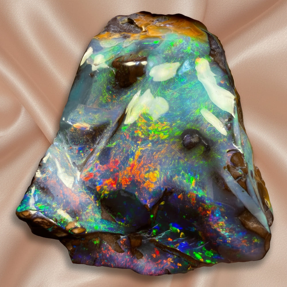 “Set in Stone” - Private Collector Investment - 247.1cts - Top Australian Boulder Seam Opal Specimen Polished