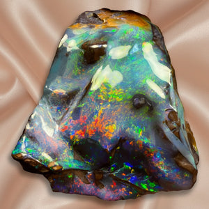 “Set in Stone” - Private Collector Investment - 247.1cts - Top Australian Boulder Seam Opal Specimen Polished