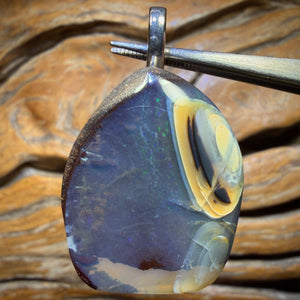 Solid Queensland Boulder Seam Opal Pendant