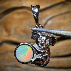 Sterling Silver - Australian White Opal Pendant