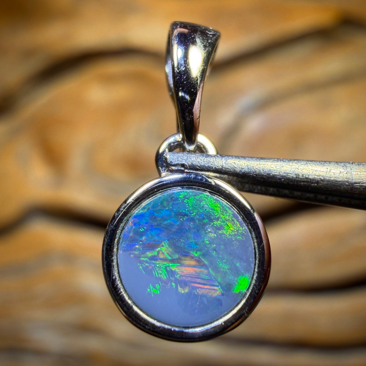 Sterling Silver - Queensland Boulder Opal Doublet Pendant
