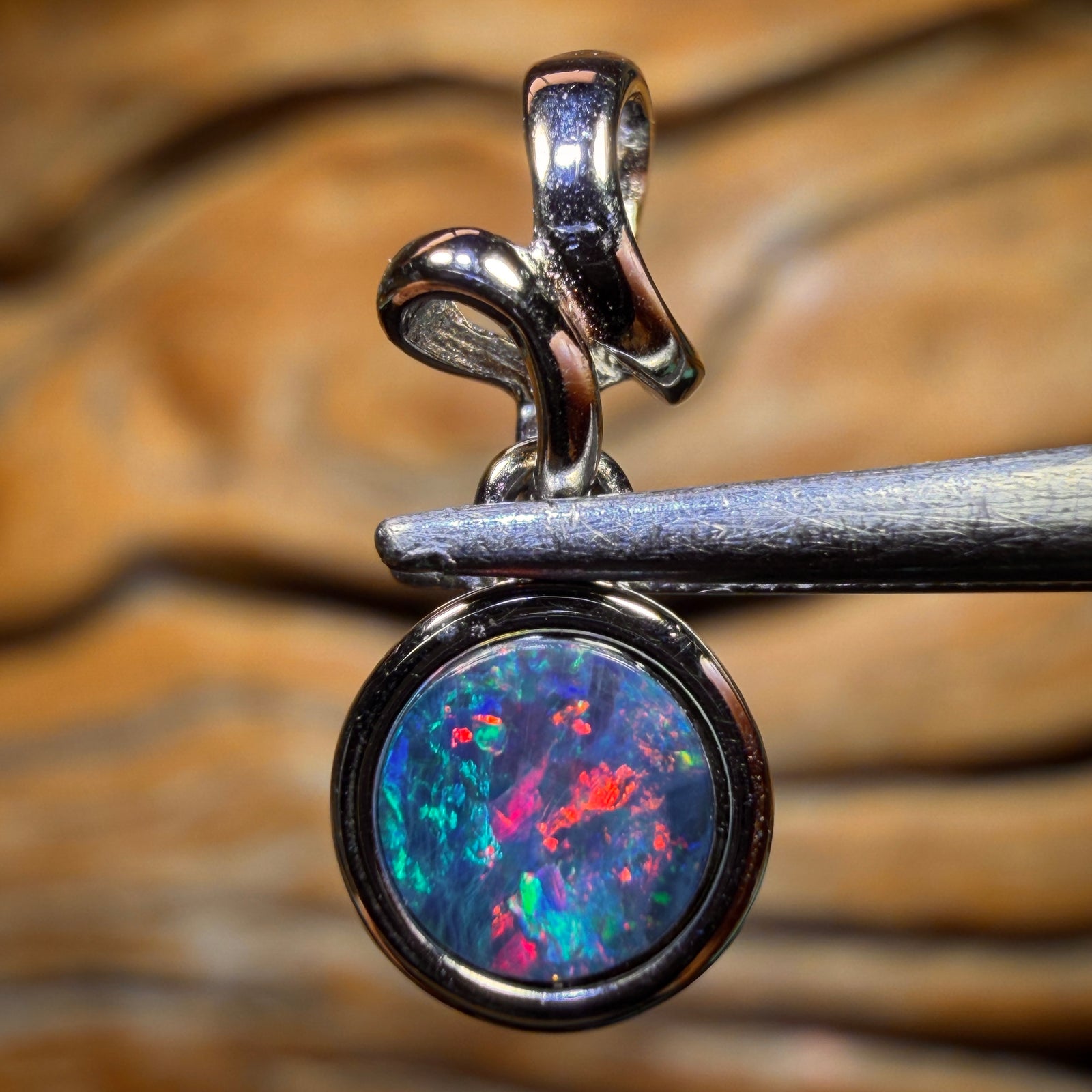 Sterling Silver - Queensland Boulder Opal Doublet Pendant