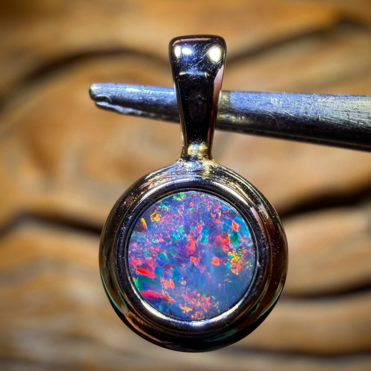 Sterling Silver - Queensland Boulder Opal Doublet Pendant