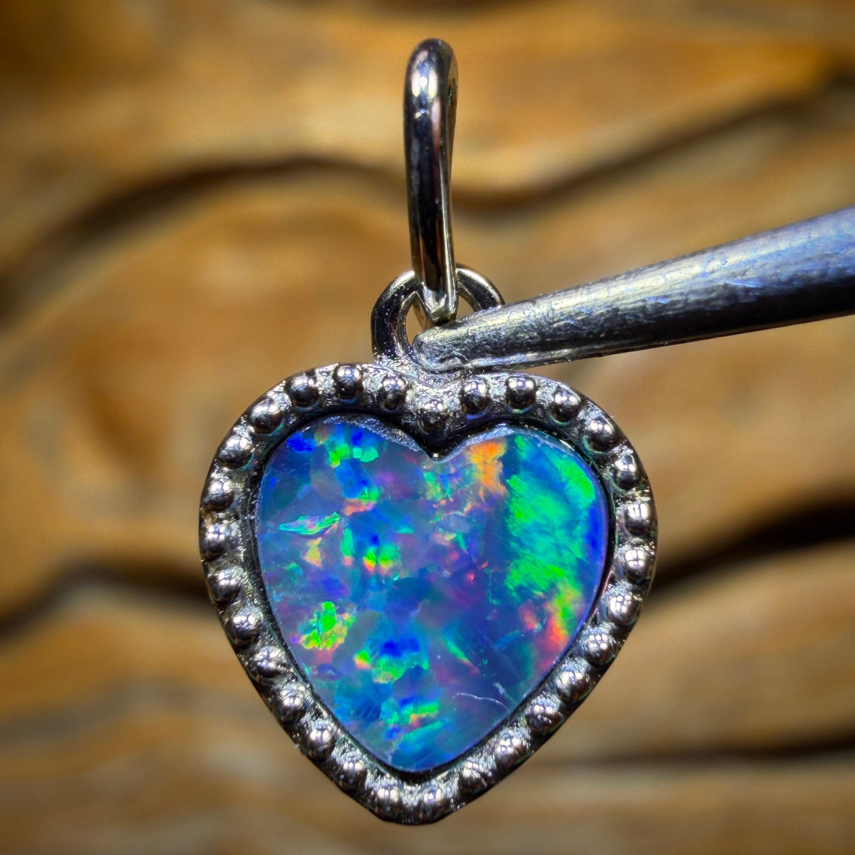 Sterling Silver - Queensland Boulder Opal Doublet Pendant