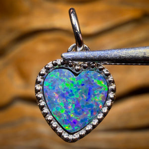 Sterling Silver - Queensland Boulder Opal Doublet Pendant