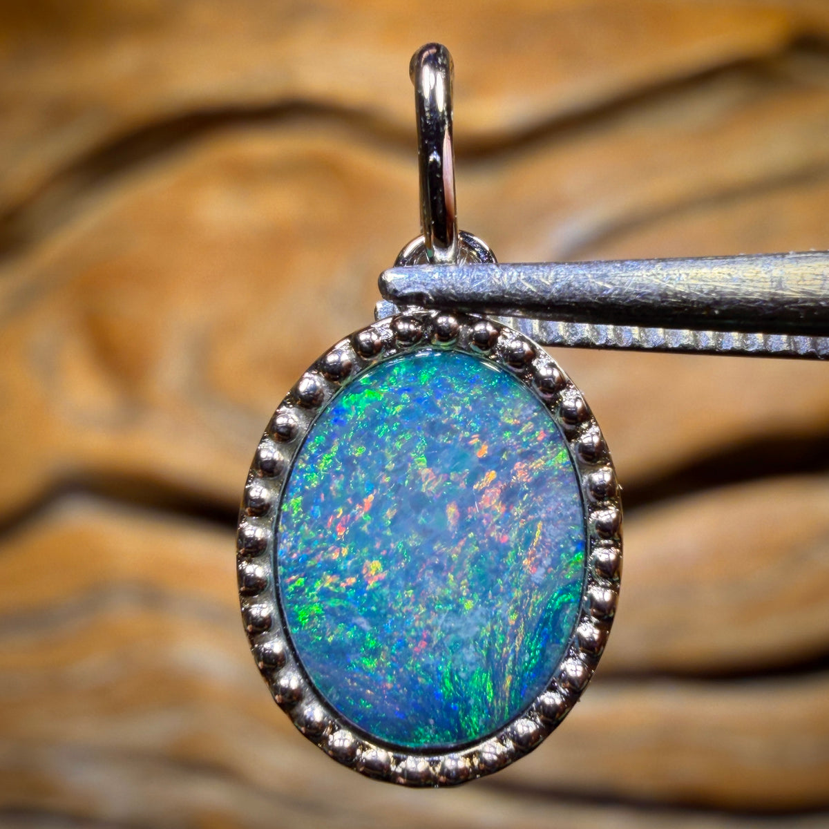Sterling Silver - Queensland Boulder Opal Doublet Pendant